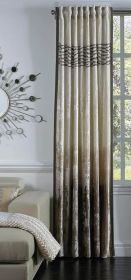 Lucy Blue and Ivory Velvet Ombre Panel 54"x120"
