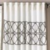 Ory White Colored Cotton Linen Panel 54"x96"