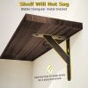 4 Packs Wood Corner Floating Shelf Organizer, Brown