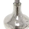 Paseo Table Lamp with White Fabric Shade, Mercury