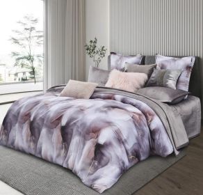 Amber Grey Abstract Queen Duvet