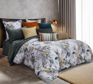 Ari Grey Tropical King Duvet