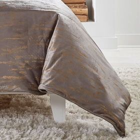 Arian Grey Velvet Queen Duvet Cover