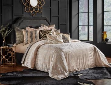 Arian Ivory Velvet King Duvet Cover