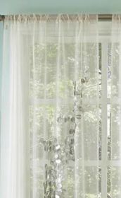 Aura White Silver Sheer Panel 42x108 in