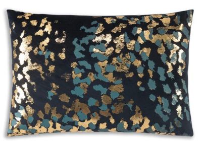 Cortana Navy Gold Lumbar Pillow