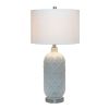 Argyle Classic White Table Lamp with Fabric Shade