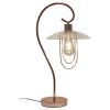 Modern Metal Scroll Table Lamp, Rose Gold