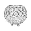 Elipse Crystal and Chrome 4.25 Inch Circular Candle Holder
