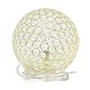 Elipse Medium 10" Contemporary Metal Crystal Round Sphere Glamourous Orb Table Lamp for Living Room, Bedroom, Entryway, Office, Foyer, Home Décor, Gol