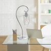 Modern Metal Scroll Table Lamp, Chrome