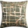 Mila Abstract Green Gold Pillow