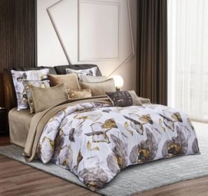 Mori Queen Ivory Modern Abstract Duvet