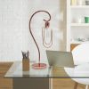 Modern Metal Scroll Table Lamp, Rose Gold