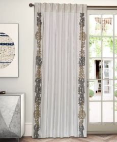 Nova Ivory Silver And Gold Panel 54"x120"