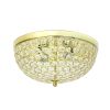 Crystal Glam 2 Light Ceiling Flush Mount, Gold