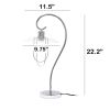 Modern Metal Scroll Table Lamp, Chrome