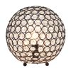 Elipse Medium 10" Contemporary Metal Crystal Round Sphere Glamourous Orb Table Lamp for Living Room, Bedroom, Entryway, Office, Foyer, Home Décor, Res