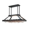 Ceiling 2 Light LED Overhead Wine Rack, Oil Rubbed Bronze