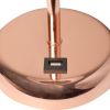 Rose Gold Stick Lamp with USB charging port and Fabric Shade 2 Pack Set, White