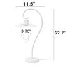 Modern Metal Scroll Table Lamp, White