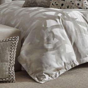 Ziya King Silver Brushstroke Duvet