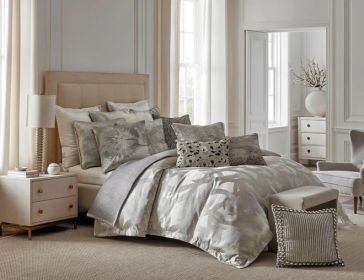 Ziya Queen Silver Brushstroke Duvet