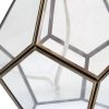 Transparent Octagonal Table Lamp, Brass
