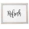 Three Piece Decorative Wood Bathroom Set, Large, Inspirational  (1 Towel Holder, 1 Frame, 1 Toilet Paper Holder)