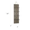 Positano Nautical Rope 4 Bottle Vertical Wall Mounted Wood Wine Rack, Rustic Gray