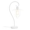 Modern Metal Scroll Table Lamp, White