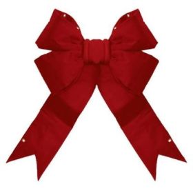 18" Four-Loop Velvet Bow – Red
