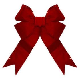 24" Four-Loop Velvet Bow Red
