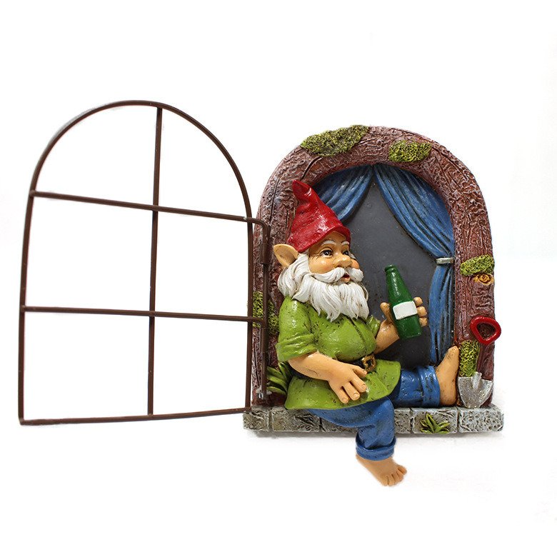 New Dwarf window door ornaments creative resin courtyard garden tree hanging landscape decoration crafts New Dwarf window door ornaments creative resin courtyard garden tree hanging landscape decoration crafts