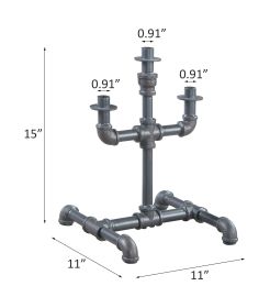 ACME Brantley Candleholder in Sandy Gray Finish AC00433