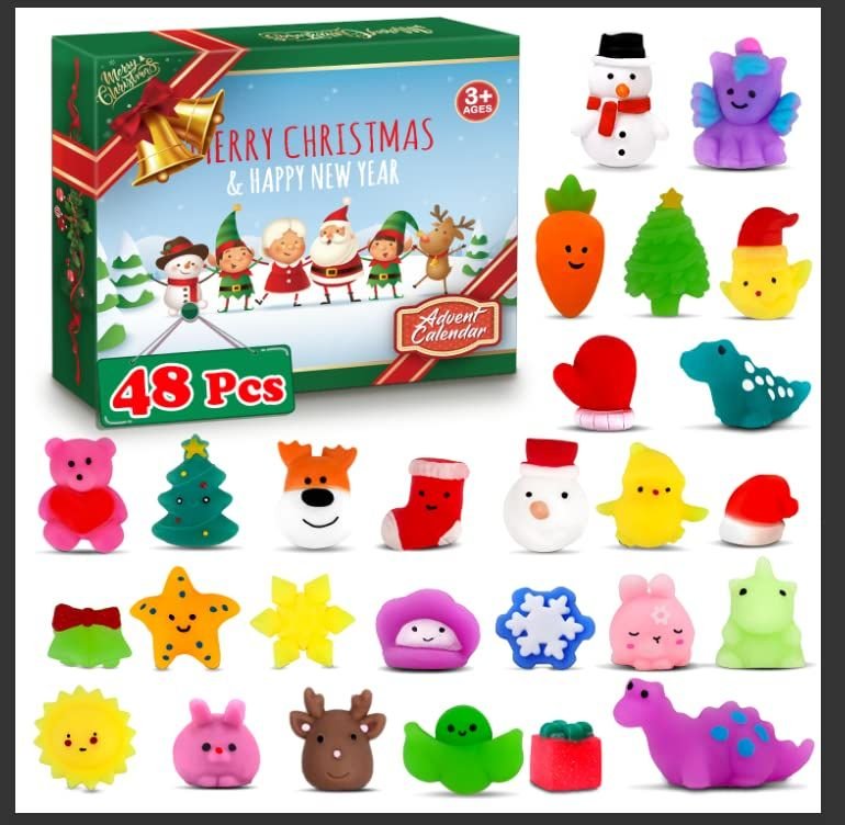 Advent Calendar 2024, 48 Pcs Mochi Squishy Toys for Kids, 24 Days Christmas Countdown Gift for Kid, Cute Animals Relief Stress Toys for Girls Boys Advent Calendar 2024, 48 Pcs Mochi Squishy Toys for Kids, 24 Days Christmas Countdown Gift for Kid, Cute Animals Relief Stress Toys for Girls Boys