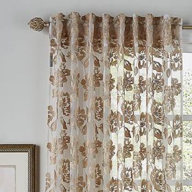 Bella White Gold Sheer Panel 54"x120"