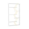 Modern Wood Frame Open Back 6 Shelves Bookcase, White
