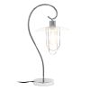Modern Metal Scroll Table Lamp, Chrome