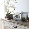 Elipse Crystal and Chrome 4.25 Inch Circular Candle Holder