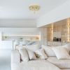 Crystal Glam 2 Light Ceiling Flush Mount, Gold