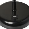 Oslo 19.5" Contemporary Bedside USB Port Feature Standard Metal Table Desk Lamp in Black with White Drum Fabric Shade for Home Décor, Bedroom, End Tab