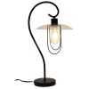 Modern Metal Scroll Table Lamp, Black