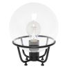Old World Globe Glass Table Lamp, Black