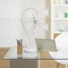 Modern Metal Scroll Table Lamp, White