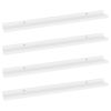4 Piece 31.5" Wide Wall Shelves with Lip in White