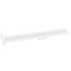 4 Piece 31.5" Wide Wall Shelves with Lip in White
