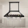 Ceiling 2 Light LED Overhead Wine Rack, Oil Rubbed Bronze