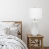 Argyle Classic White Table Lamp with Fabric Shade