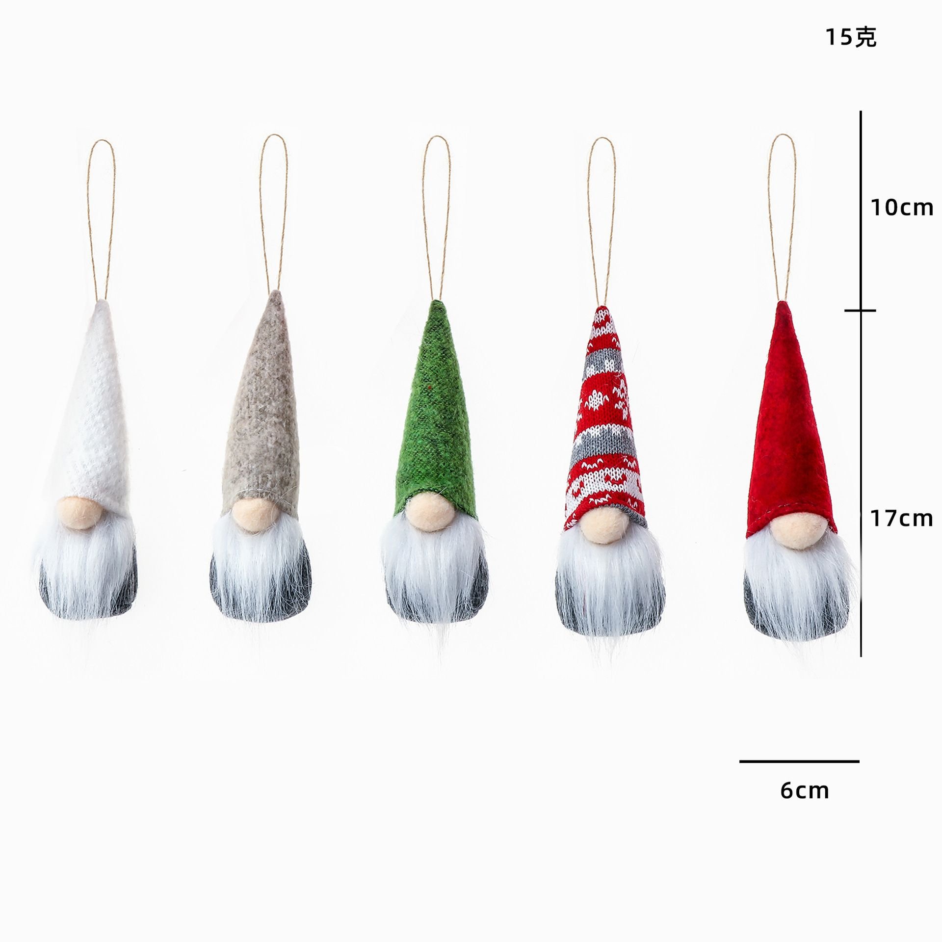 Hanging Christmas Plush Gnome Ornament Kids Room Home Decoration Doll 5-pc Set Hanging Christmas Plush Gnome Ornament Kids Room Home Decoration Doll 5-pc Set